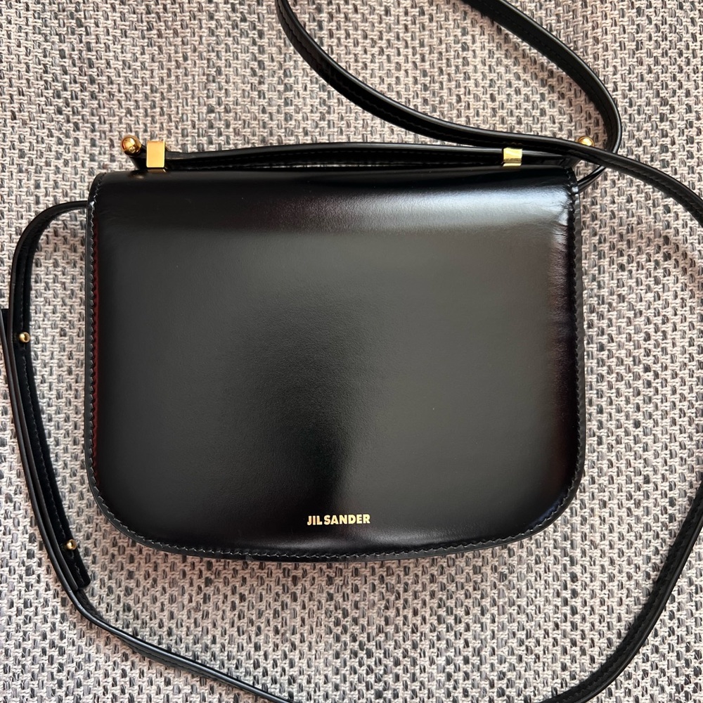 Jil Sander Black Leather Crossbody Bag